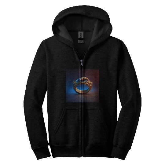 Dragon space ring Zip Hoodies