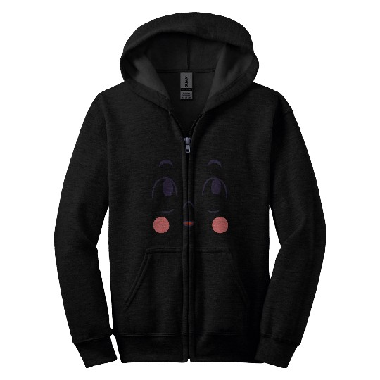 surprised expression of cartoon emotion face Zip Hoodies