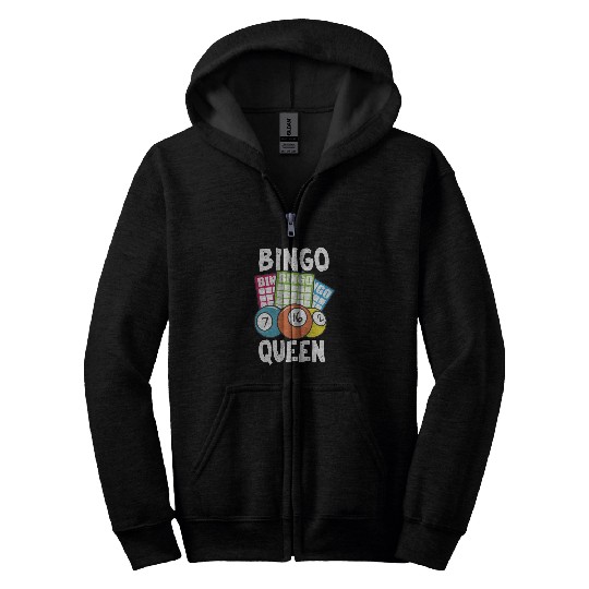 Bingo Queen Zip Hoodies