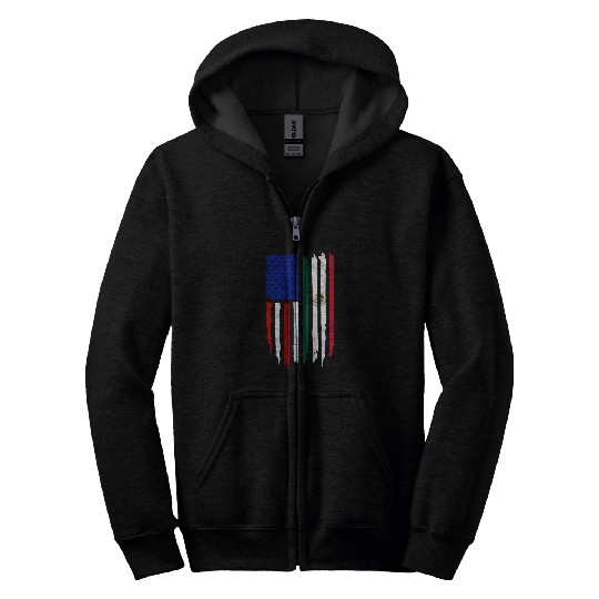US Immigrant Indigenous USA Immigrants america Zip Hoodies