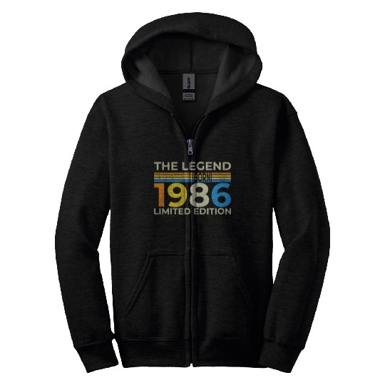The Legend 1986 Born Limited Edition Zip Hoodies