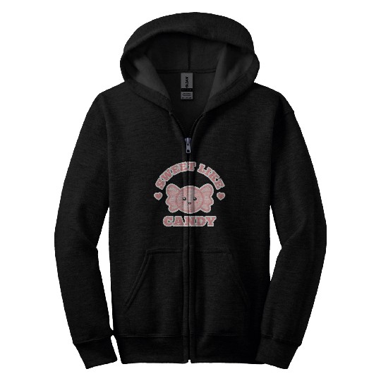 Cute Sweet Like Candy Zip Hoodies