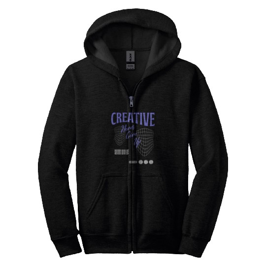 Creative Streetwear Zip Hoodies