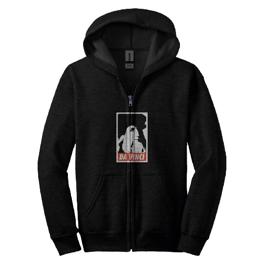 Leonardo Da Vinci Zip Hoodies