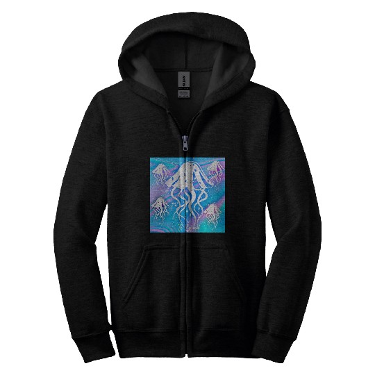 V-Legend: Fantasy Jellyfish Zip Hoodies