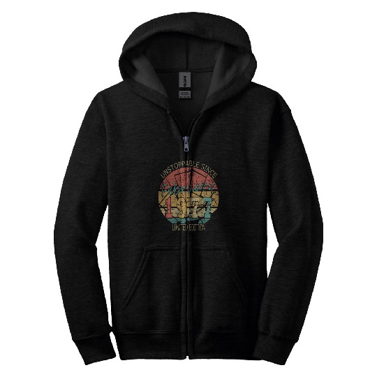1977 Born Vintage Rose Gift Zip Hoodies