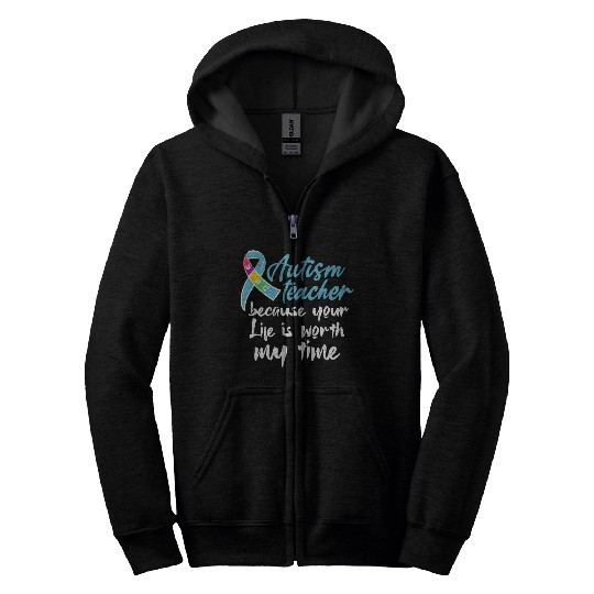 Autism Teacher Zip Hoodies