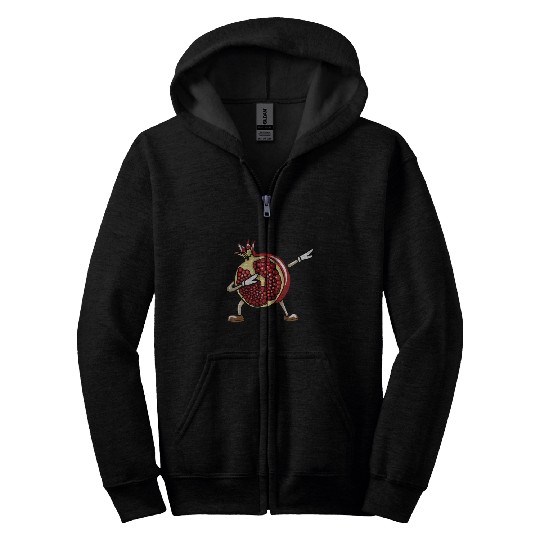 Funny Dabbing Pomegranate Lover Fruit Love Zip Hoodies