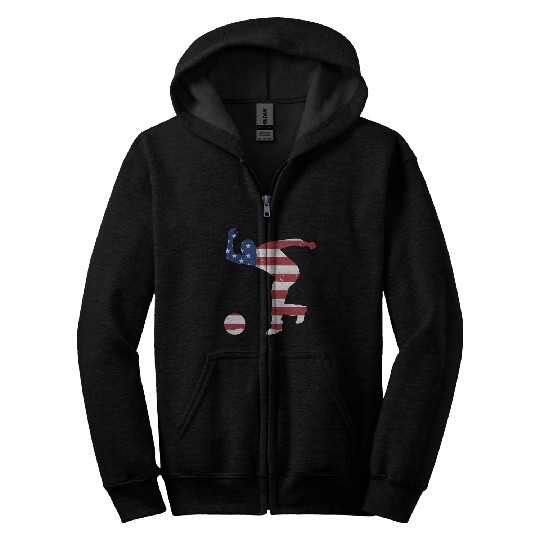 Sport Us Flag Bowling Zip Hoodies