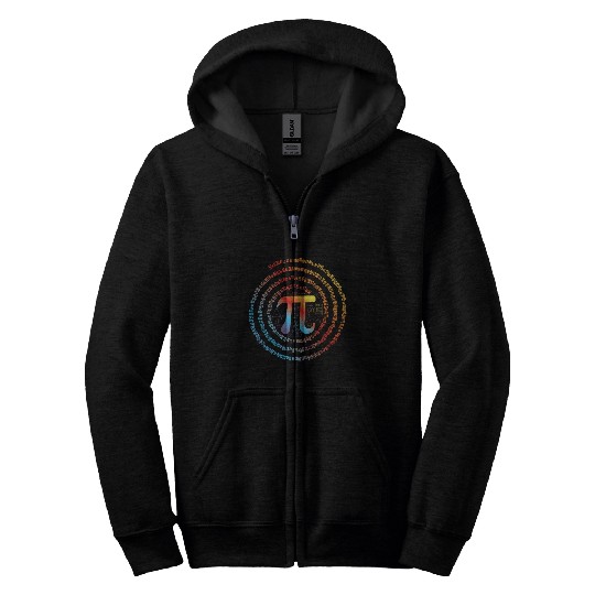 Funny Pi Day Color Numbers Zip Hoodies For Teachers Studen