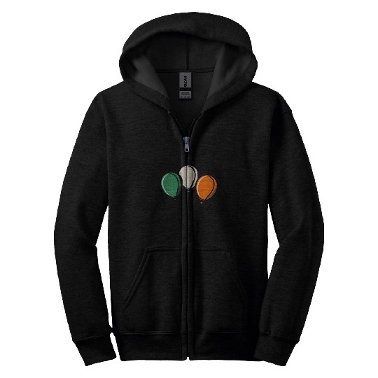 Patrick s day balloons Zip Hoodies