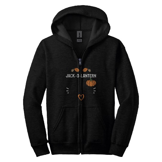 Jack-O-Lantern - Pumpkin Zip Hoodies