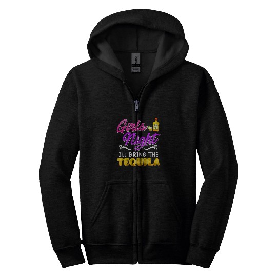 Girls Night I'll bring the Tequila Spring Break Zip Hoodies