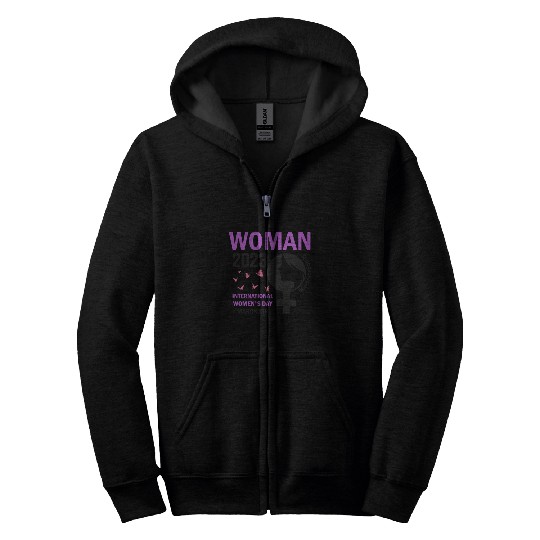 International Women's Day 2023 Embrace Equity Zip Hoodies