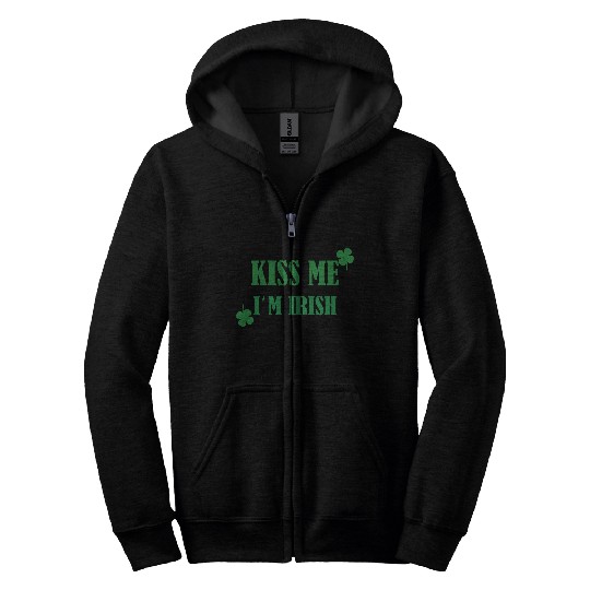 kiss me im irish Zip Hoodies
