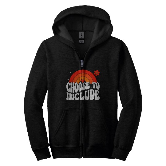 Choose To Include For Autism Teacher Zip Hoodies