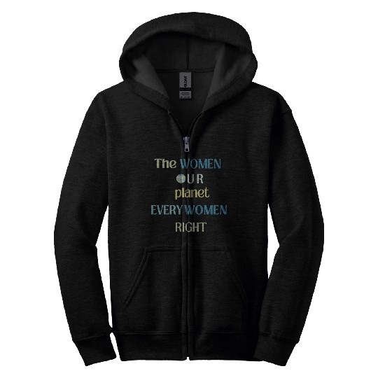 Embrace Equity Happy Women's Day Zip Hoodies