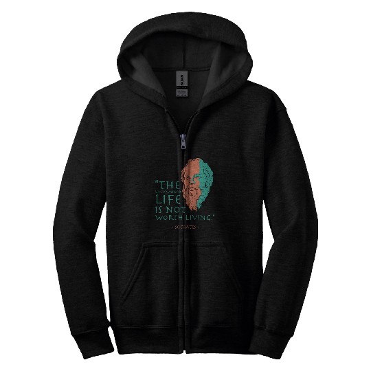 Socrates Stoic Philosophy Quote Zip Hoodies