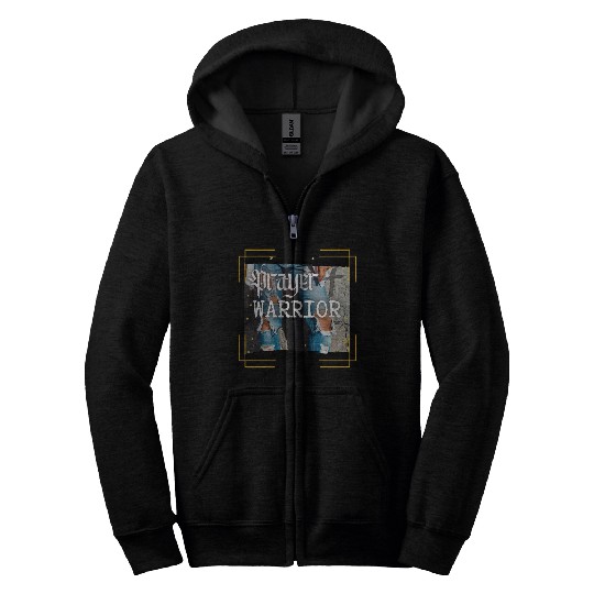 Prayer Warrior - Ripped Jeans Zip Hoodies