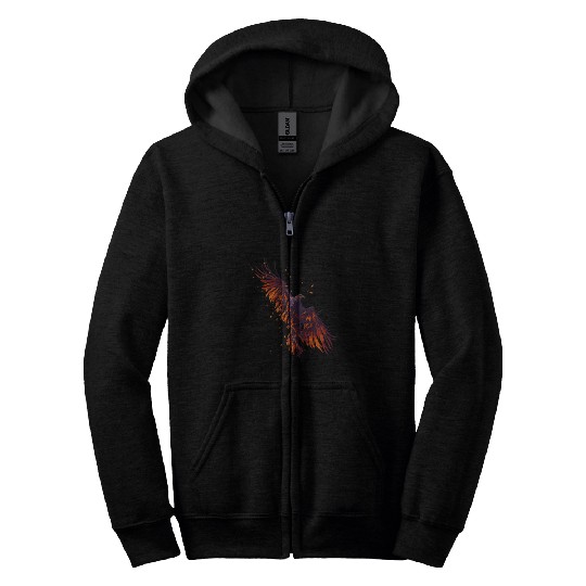 Hawk flying Zip Hoodies