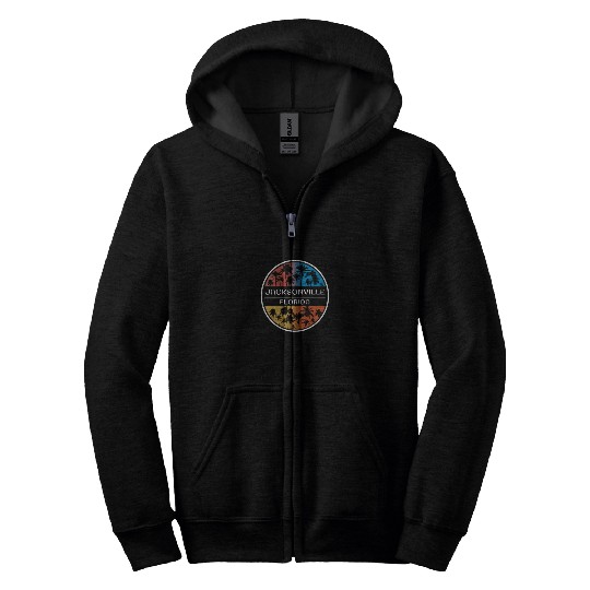 Jacksonville Florida Stylish Vacation Souvenir Zip Hoodies