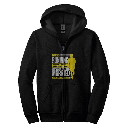 Marathon Running Runner s Wife Gift Zip Hoodies