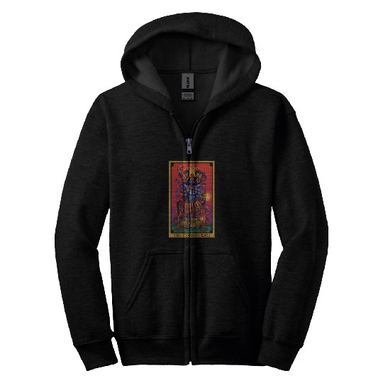 The Goddess Kali in The Devil Tarot Card Zip Hoodies