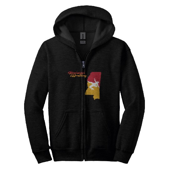 Mississippi Wrestling Zip Hoodies