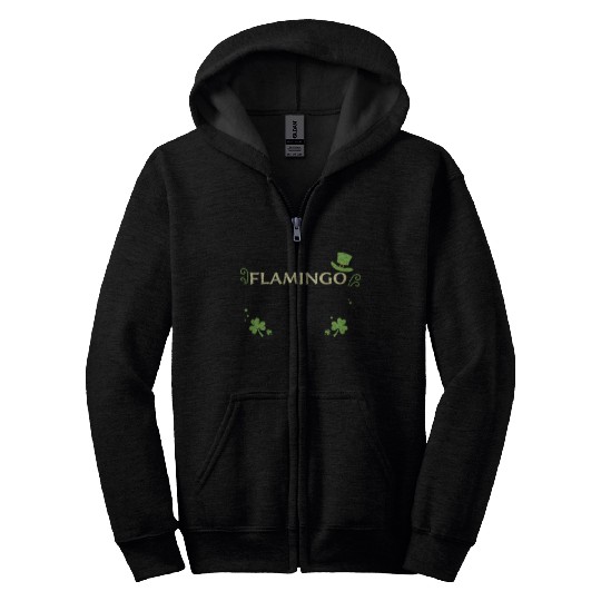 Flamingo - St. Patrick's Day Zip Hoodies