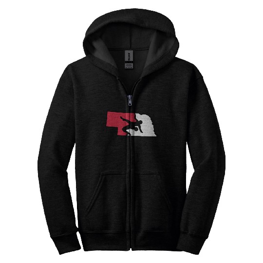 Nebraska Wrestling (State Colors) Zip Hoodies