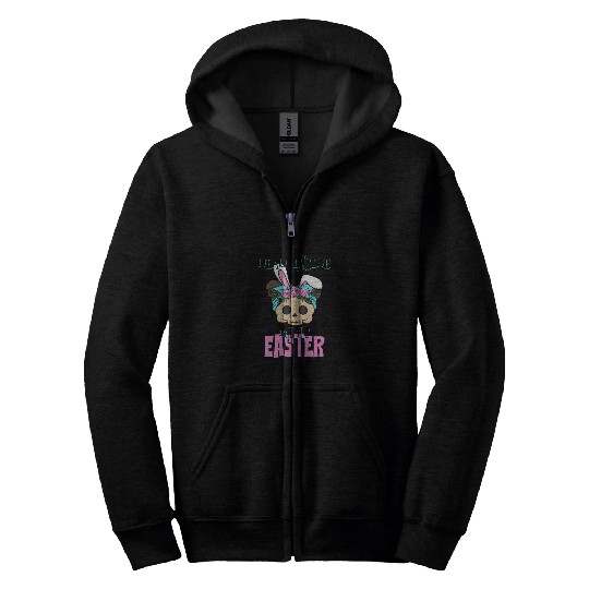 Dead inside but its Easter Zip Hoodies
