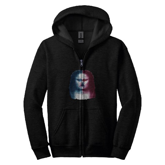 Monalisa Concept Leonardo Da Vinci Zip Hoodies