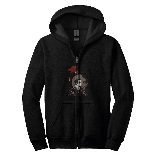 Japan Retro Yakuza Character Zip Hoodies