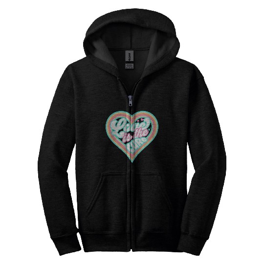 LOVE IS THE CURE (blue) Zip Hoodies