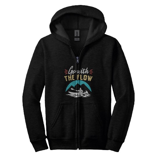 Go With The Flow Kayaking Paddle Zip Hoodies