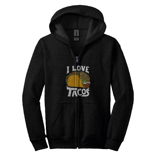 Tacos Taco Lover Mexican Zip Hoodies