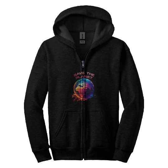 Save the Planet Nature Environment Earth Zip Hoodies