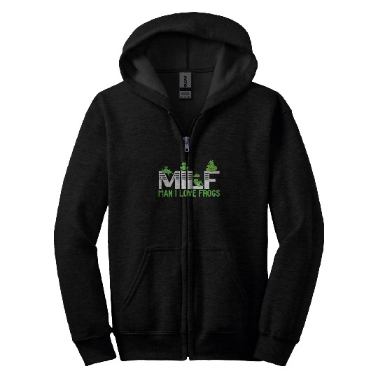 Man I Love Frogs Tadpole Amphibian Herpetologist Zip Hoodies