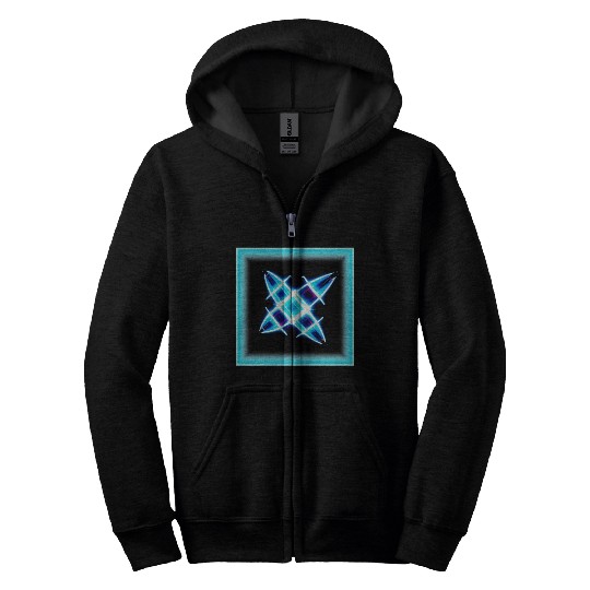 Glowing Patterns for Modern Art Zip Hoodies