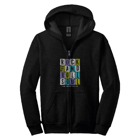 guitar player rock roll Zip Hoodies