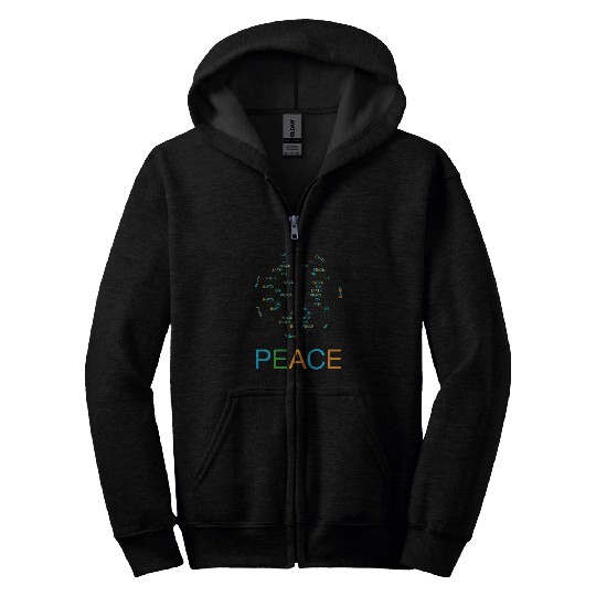 Peace On Earth Zip Hoodies