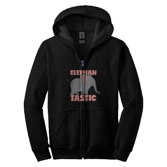 Fantastic Elephant Pun Elephantastic Zip Hoodies