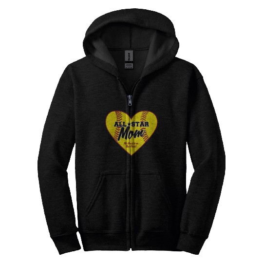 All-Star Softball Mom Zip Hoodies