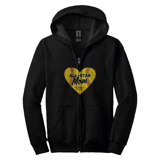 All-Star Softball Mom Zip Hoodies