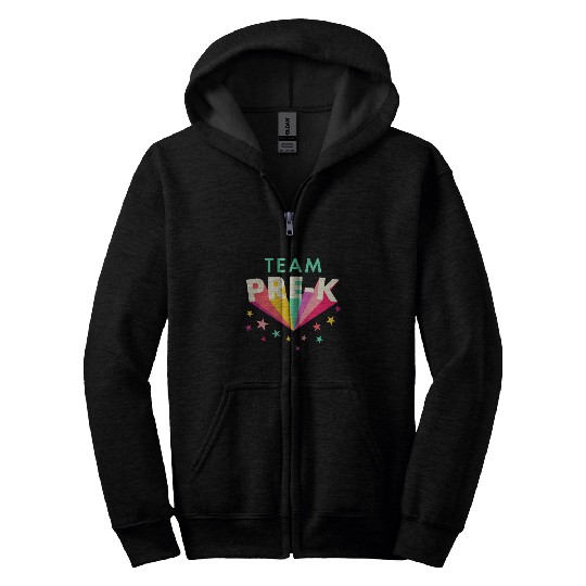 Team Pre K Teacher Back To School Zip Hoodies