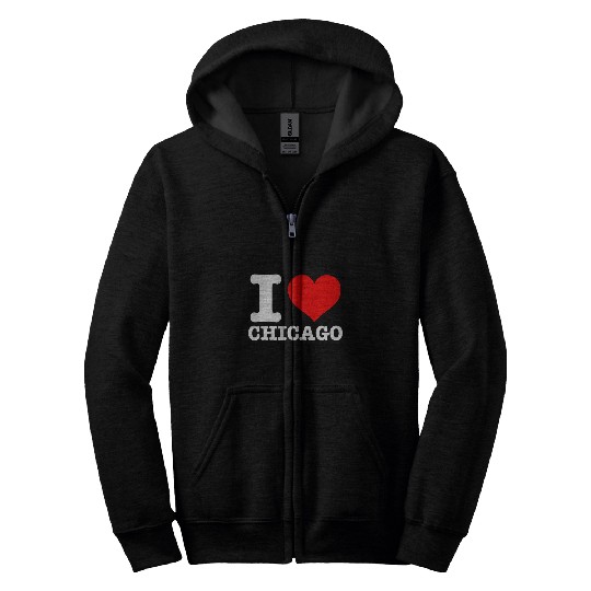 Chicago - I Heart Chicago - I Love Chicago Zip Hoodies