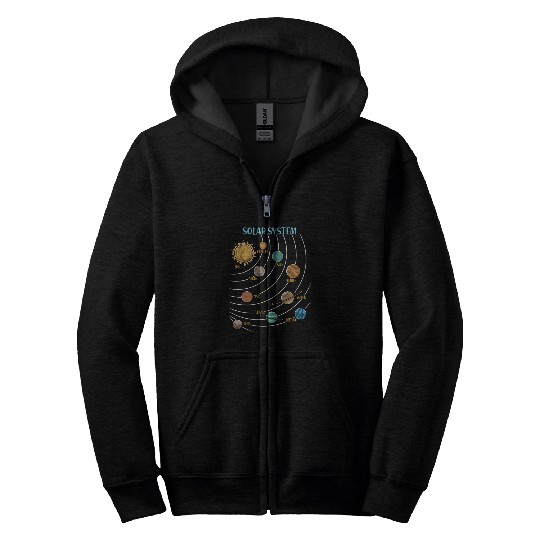 Our Solar System Science Education Zip Hoodies