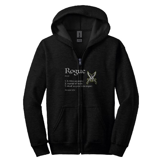 Rogue Class Definition Dungeons And Rpg Dragons Zip Hoodies