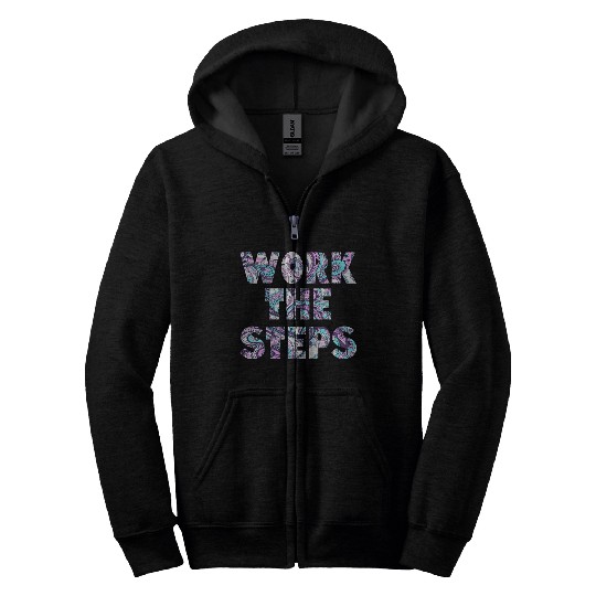 Work the Steps paisley Zip Hoodies