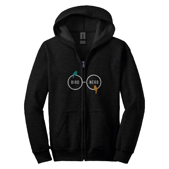 Bird Nerd Bird Watching Ornitology Zip Hoodies